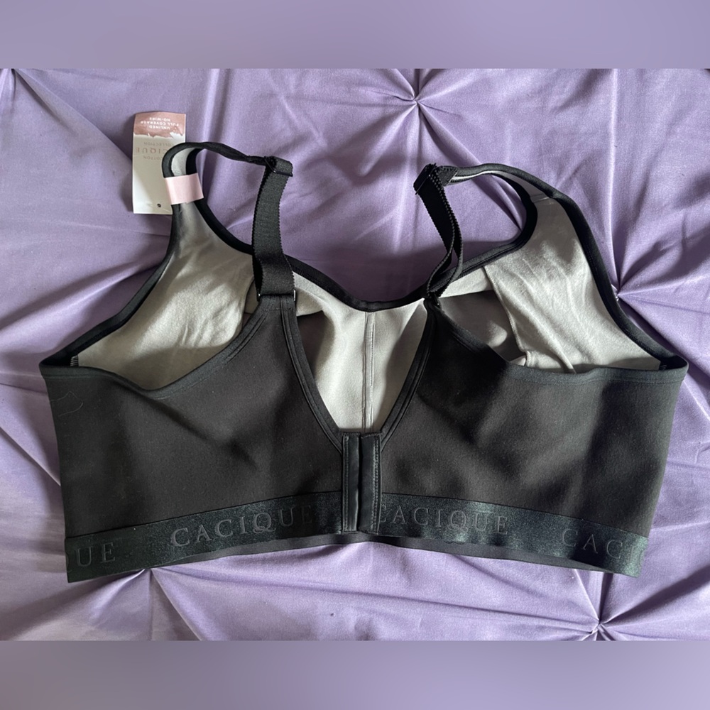 Cacique Black Lace Wireless Bra Intimates - Picture 4 of 4